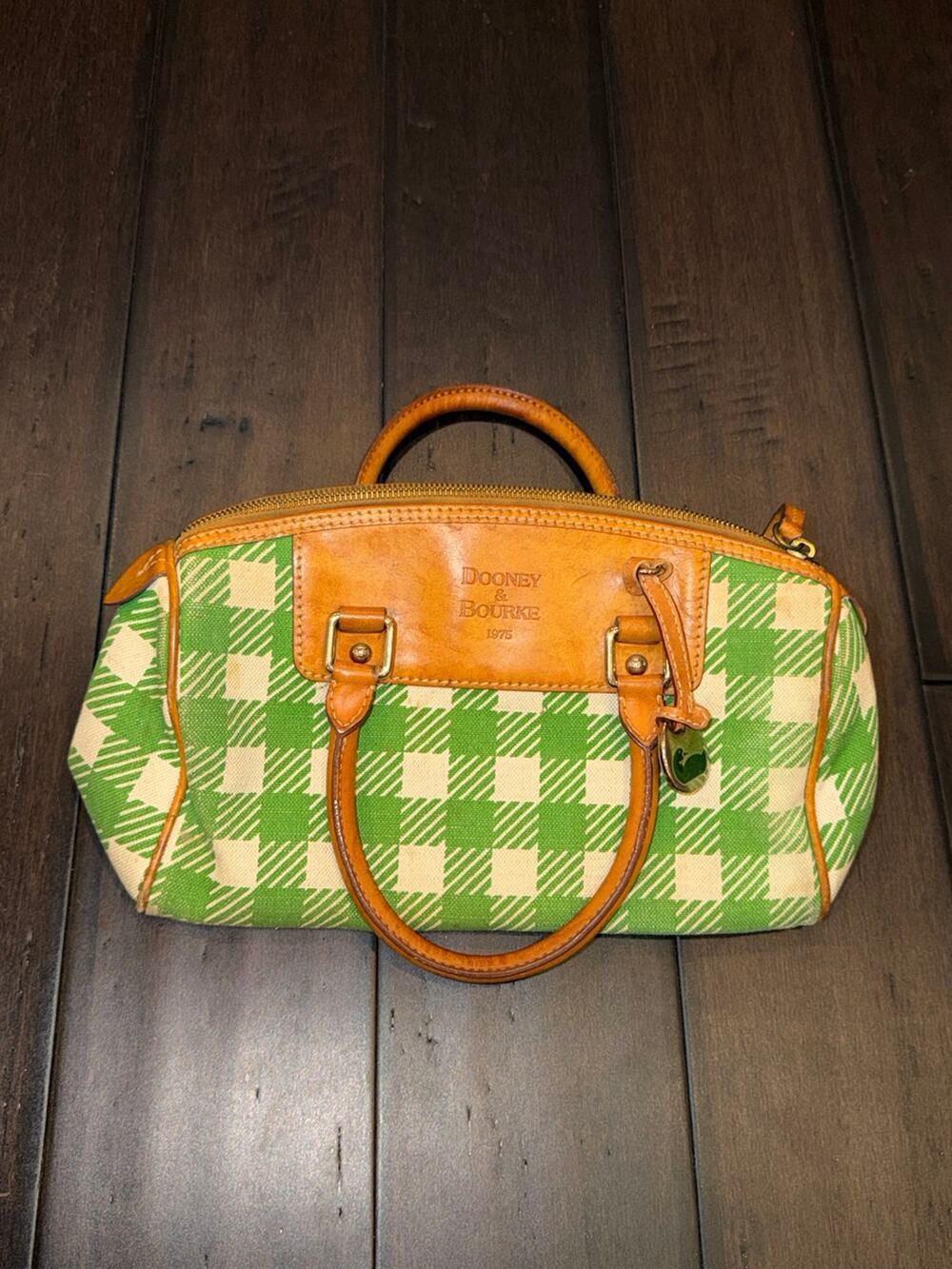 Dooney & Bourke Gingham Canvas Satchel